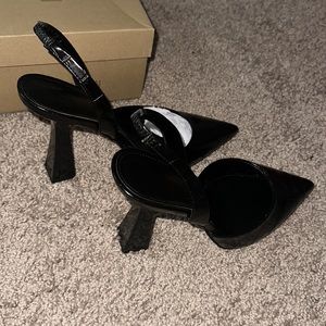 Croc Print Steve Madden Sling Back Heels